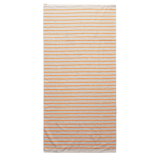 Prospect's Horizontal Stripe Pool Towel in Neon Orange