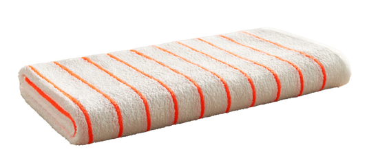 Prospect's Horizontal Stripe Pool Towel in Neon Orange