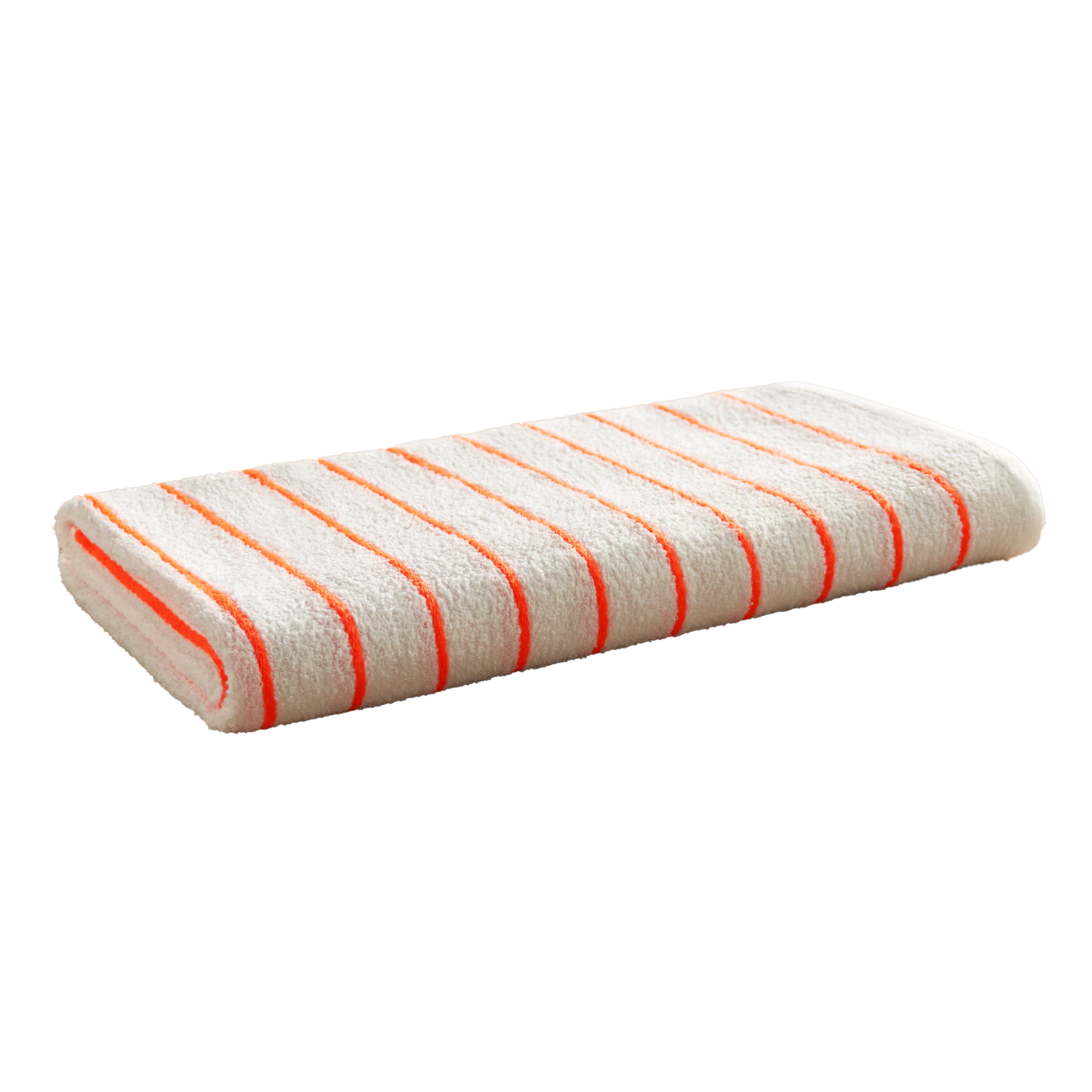 Prospect's Horizontal Stripe Pool Towel in Neon Orange