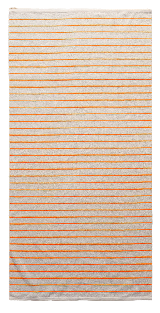 Prospect's Horizontal Stripe Pool Towel in Neon Orange